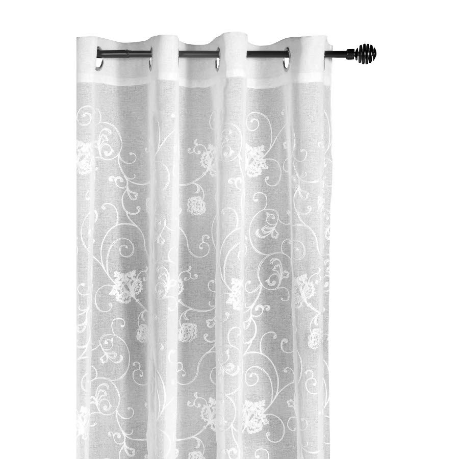 Visillo bordado de flores