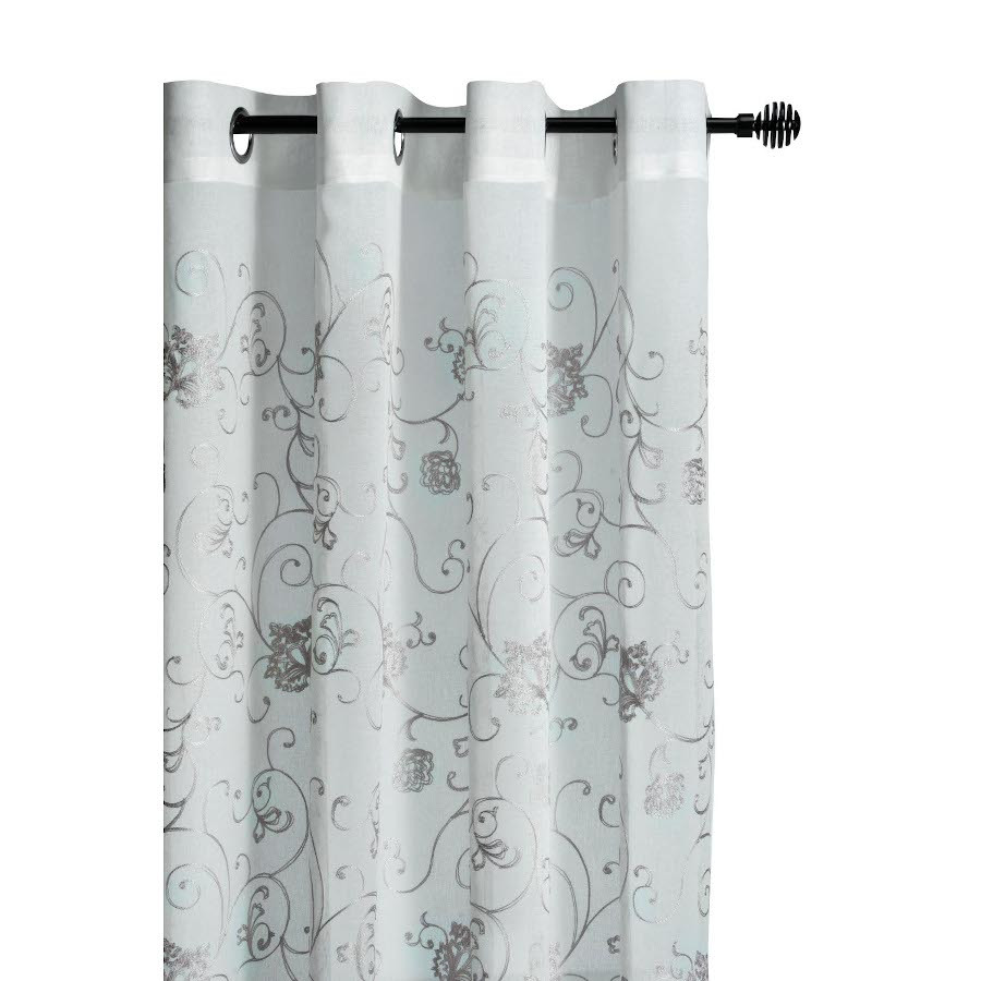 Visillo bordado de flores