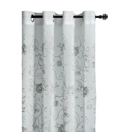 Visillo bordado de flores