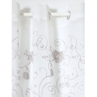 Visillo bordado de flores