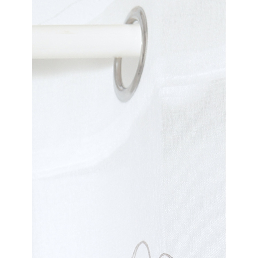 Visillo bordado de flores