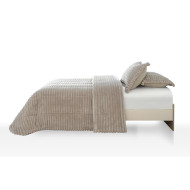 Conforter de rayas con borrego