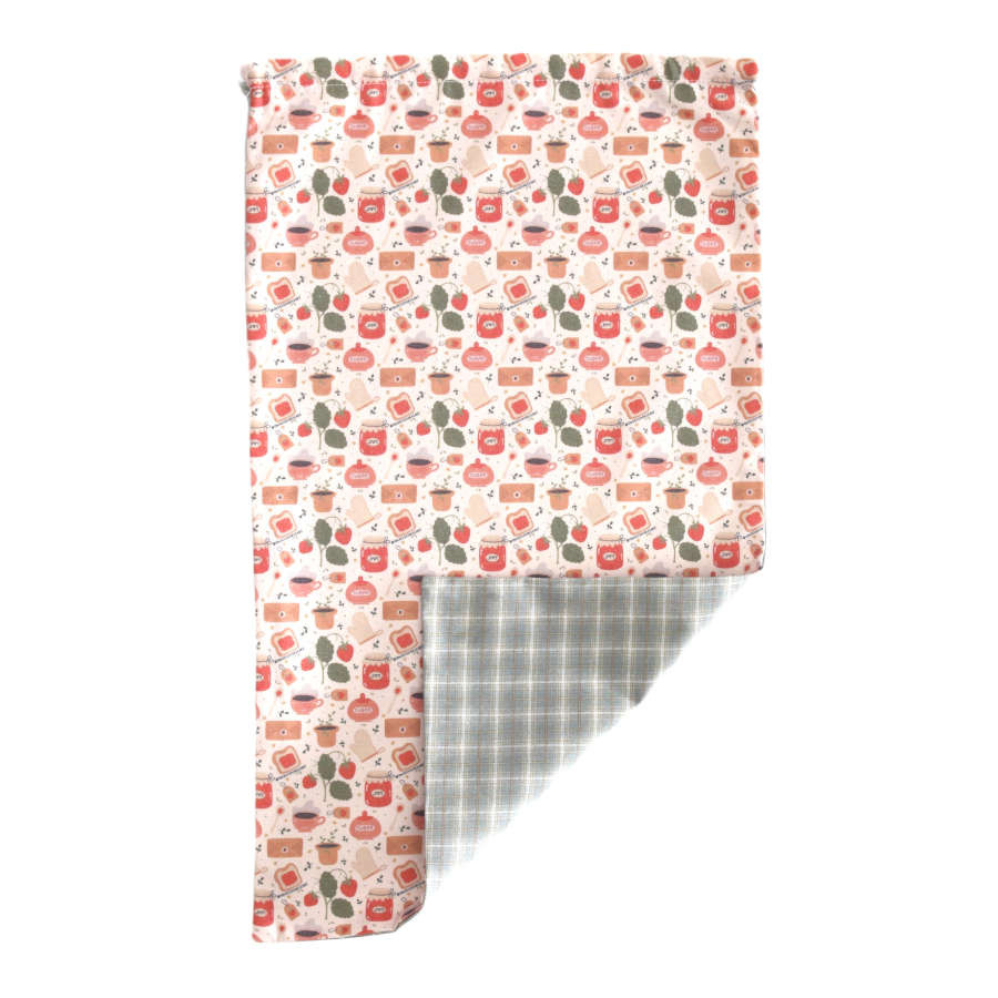 Bolsa de pan con cuadros